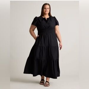 NWT!! Quince Black Tiered Dress
